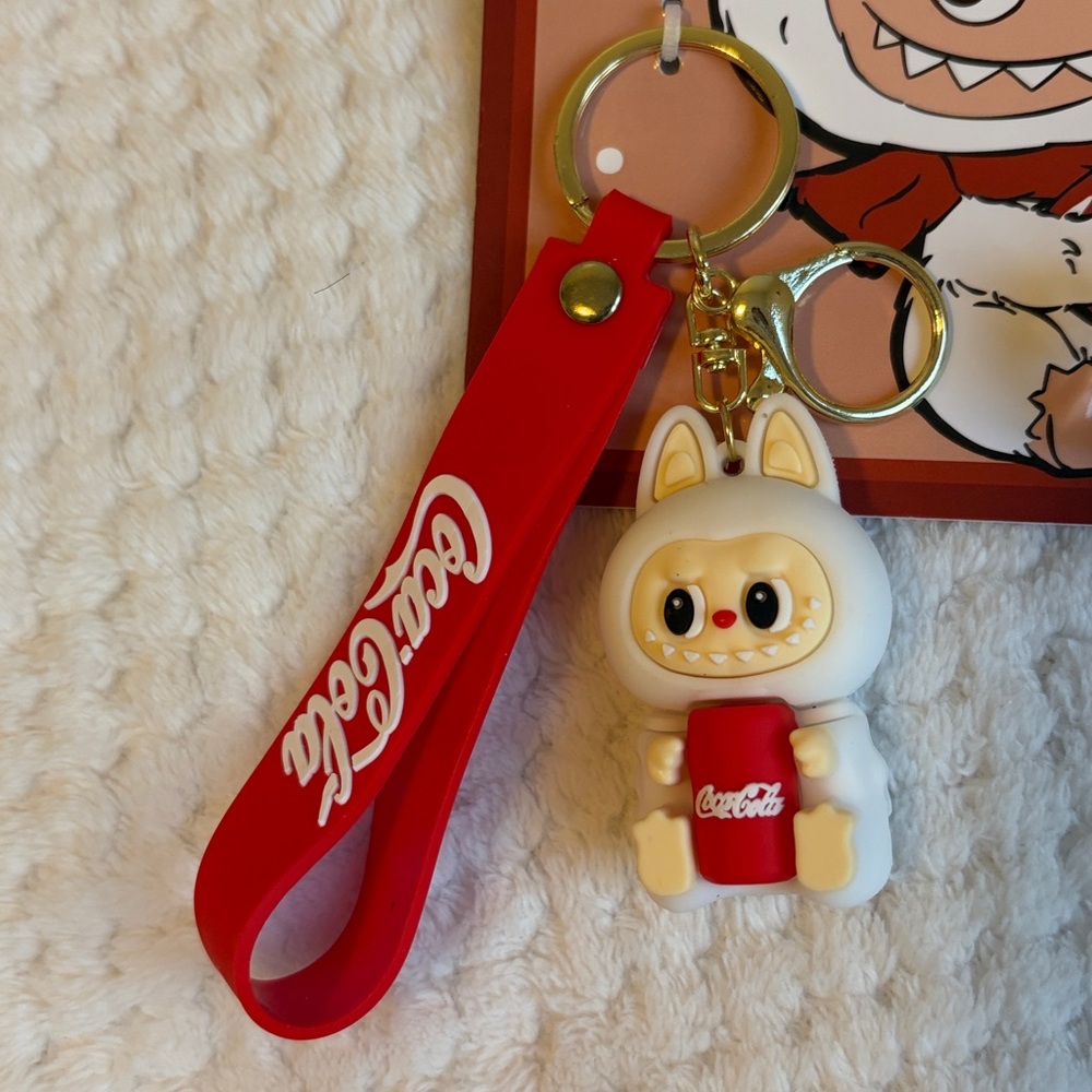 Labubu Coca Cola Keyring Duo - Picture 2 of 6